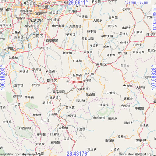 Jinqiao on map