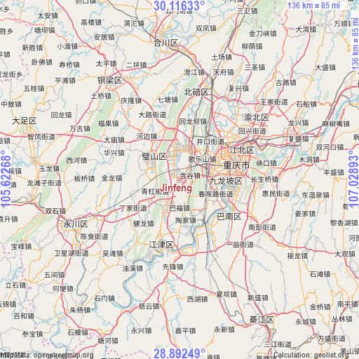 Jinfeng on map