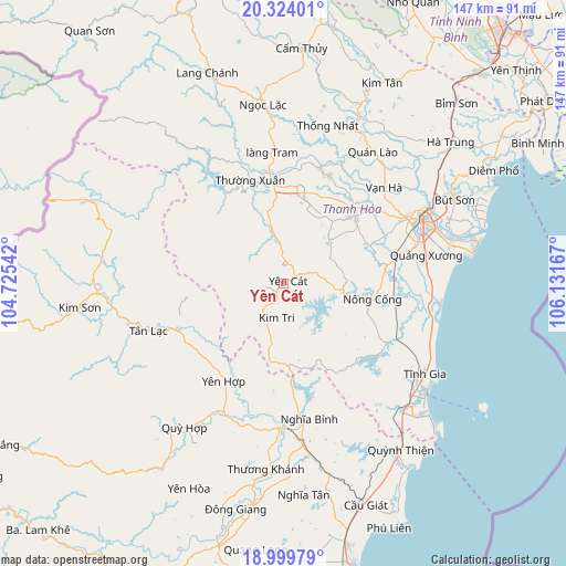 Yên Cát on map