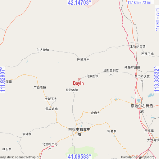 Bayin on map