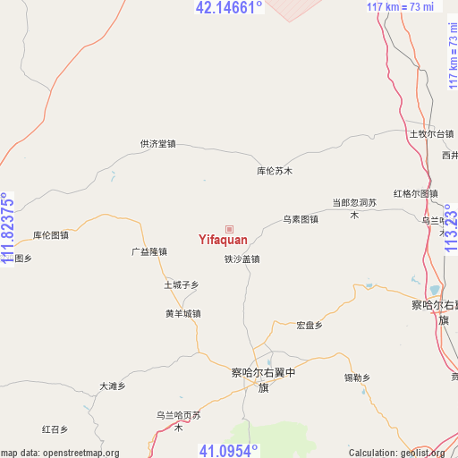 Yifaquan on map
