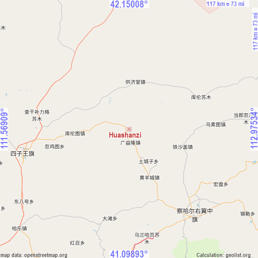 Huashanzi on map