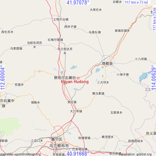 Hayan Hudong on map