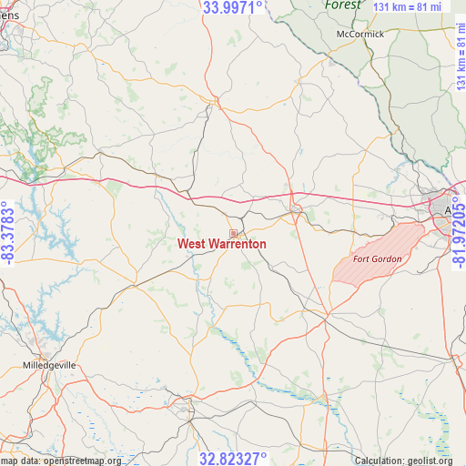 West Warrenton on map