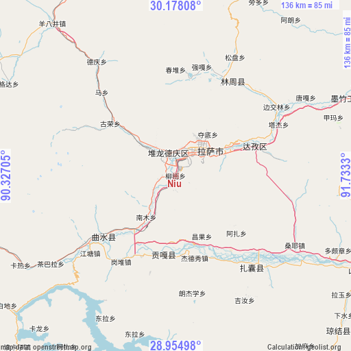 Niu on map