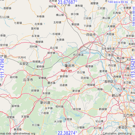 Nan’an on map