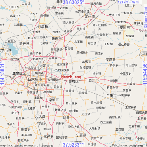 Haozhuang on map