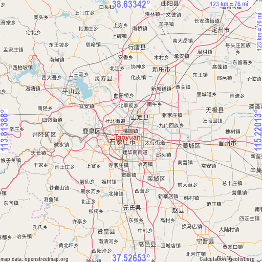 Taoyuan on map