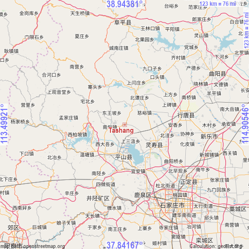 Tashang on map