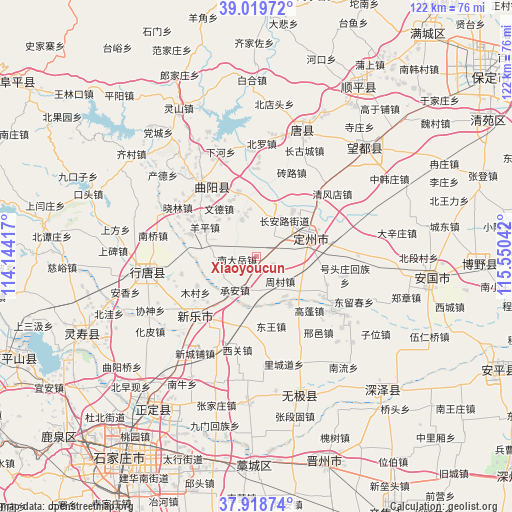 Xiaoyoucun on map