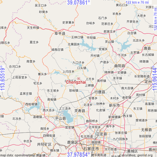 Chengzhai on map