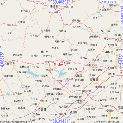 Micheng on map