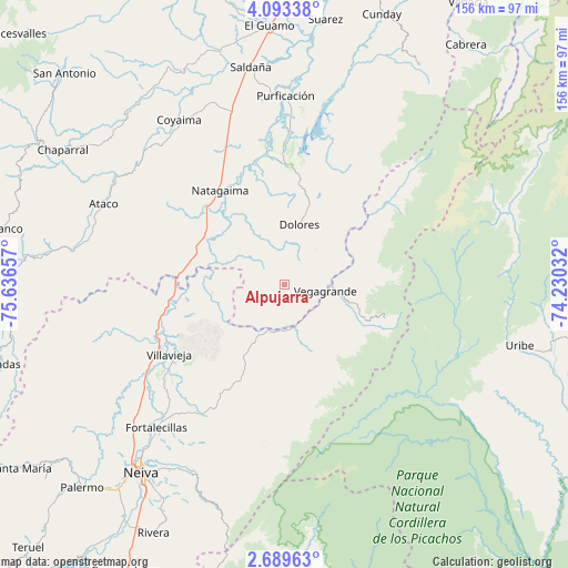 Alpujarra on map
