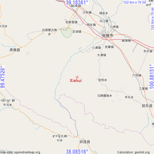 Xishui on map