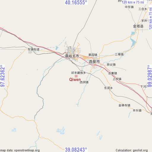 Qiwen on map