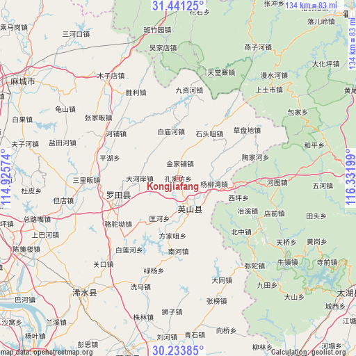 Kongjiafang on map