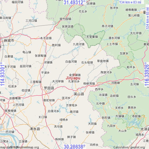 Jinjiapu on map