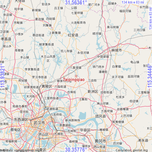 Taipingqiao on map