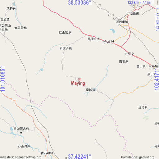 Maying on map