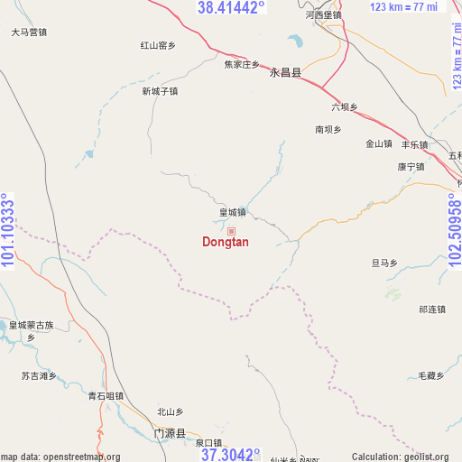 Dongtan on map