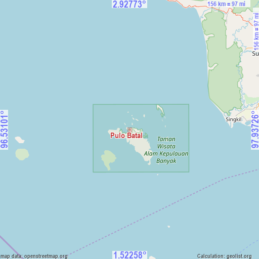Pulo Batal on map