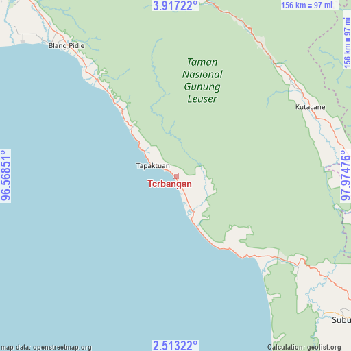 Terbangan on map
