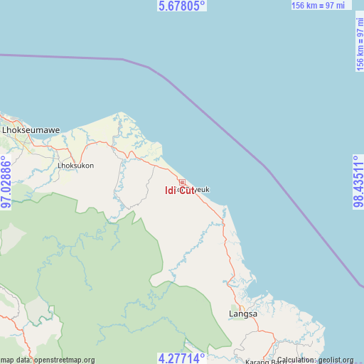 Idi Cut on map