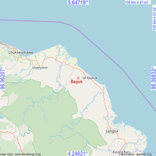Bagok on map