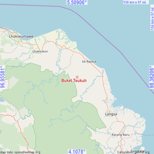 Buket Teukuh on map