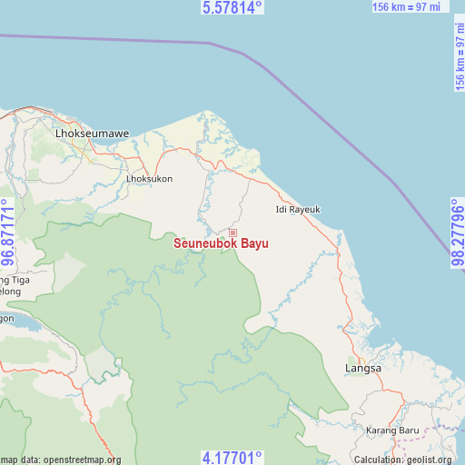 Seuneubok Bayu on map