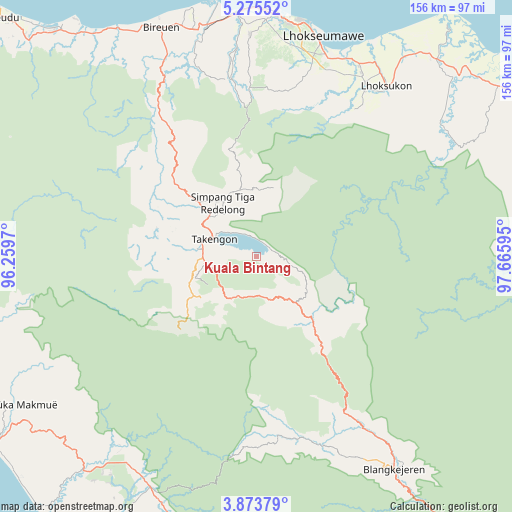 Kuala Bintang on map