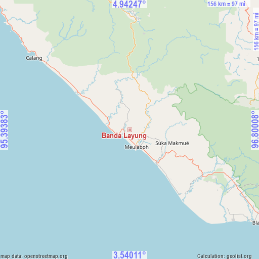 Banda Layung on map