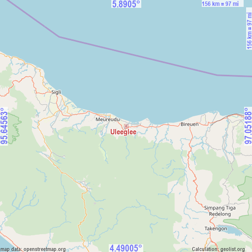 Uleeglee on map