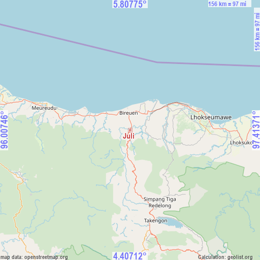 Juli on map