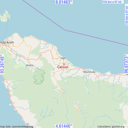 Caloue on map