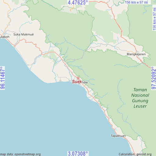 Suek on map