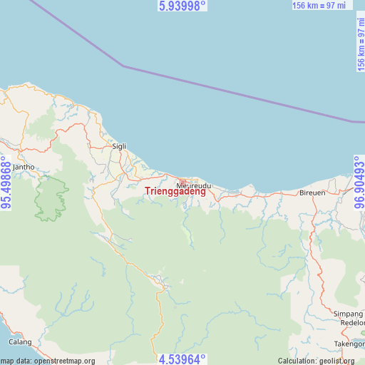 Trienggadeng on map