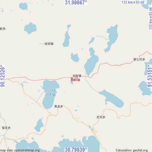 Beila on map