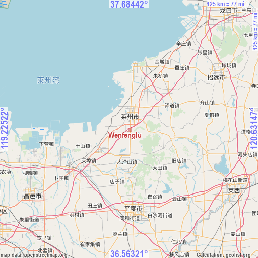 Wenfenglu on map