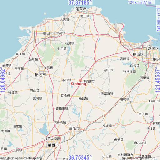 Xicheng on map