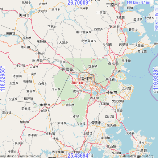 Jianxin on map