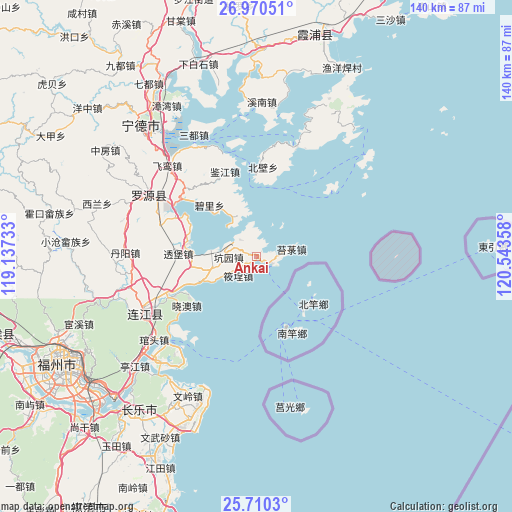 Ankai on map