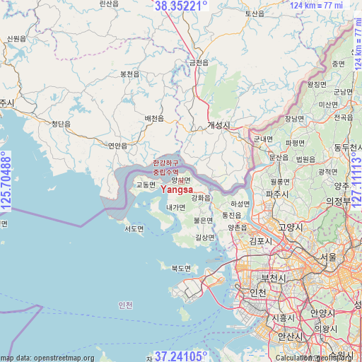Yangsa on map