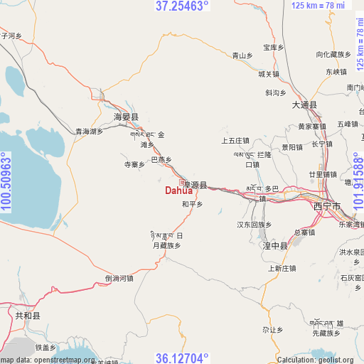 Dahua on map