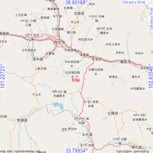 Sitai on map