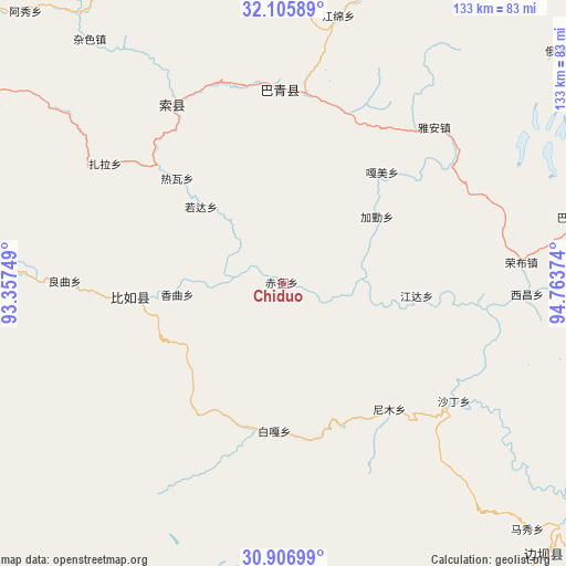 Chiduo on map