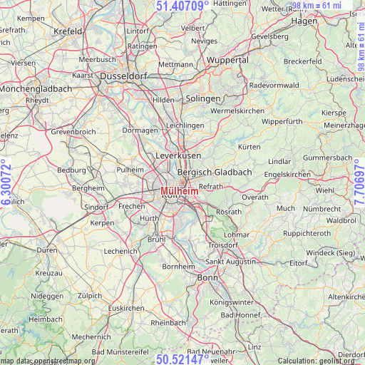 Mülheim on map