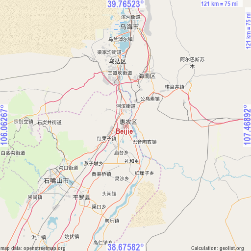 Beijie on map