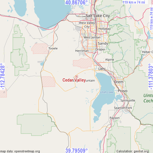 Cedar Valley on map
