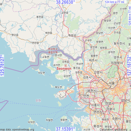 Seonwon on map